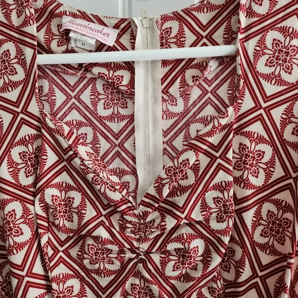 Heartbreaker Rust and Cream Swing Dress Size M - Picture 4 of 6